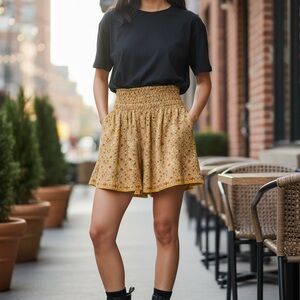 Max Studio Yellow Floral Skirt